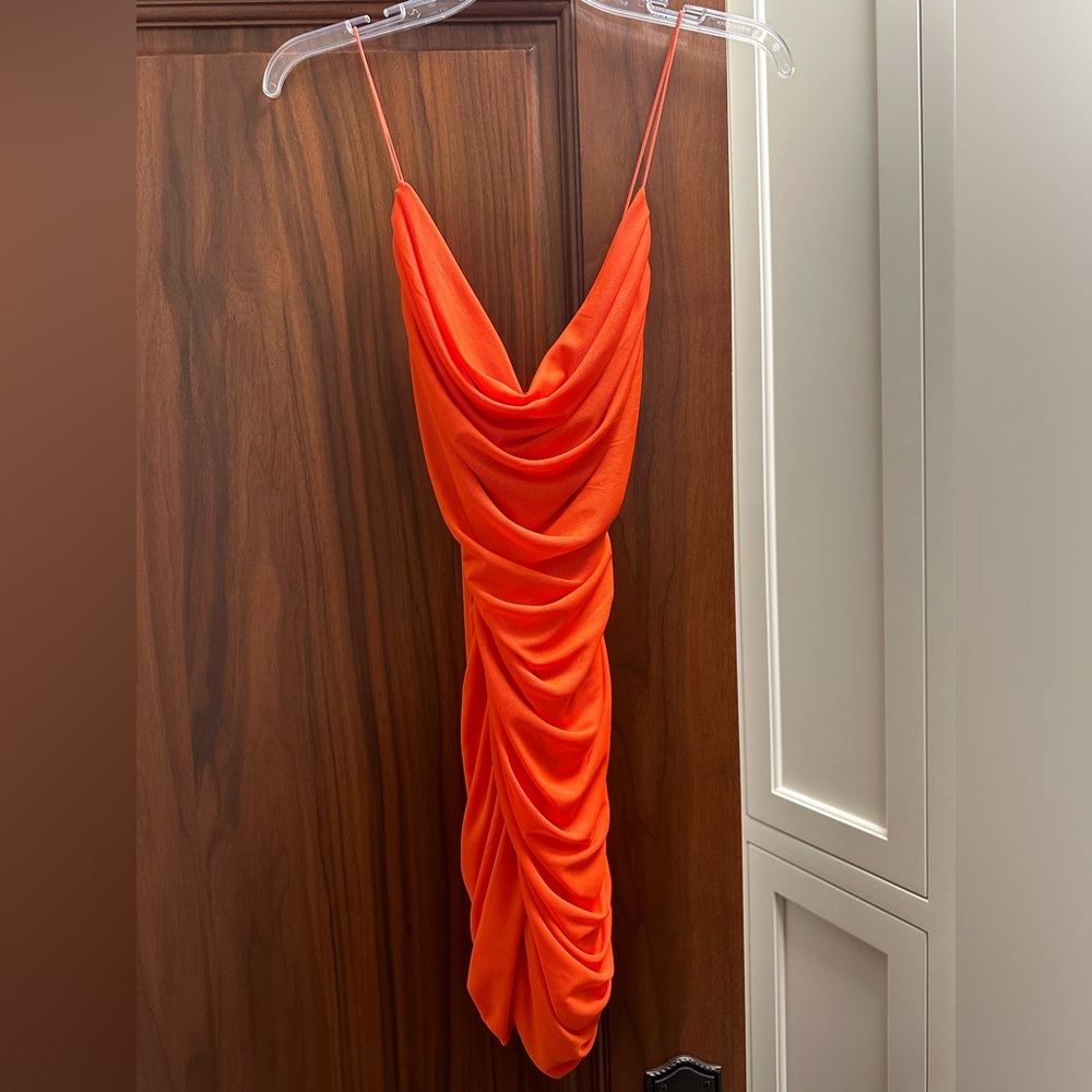 orange garage dress